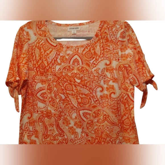 Chloe+Rene NWT- Knee Length, Round Neck, Short Sleeves W/ Ties, Size Small, Soft - Picture 8 of 12